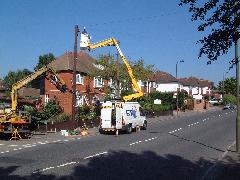 BT Transit With Cherry Picker Southborough Rd 020905